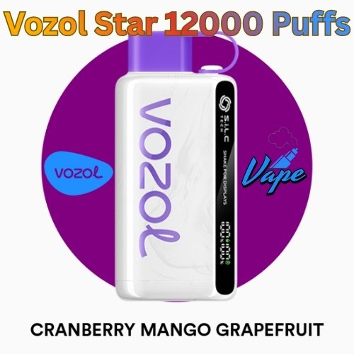 Vozol Star 12000 Puffs Cranberry Mango Grapefruit