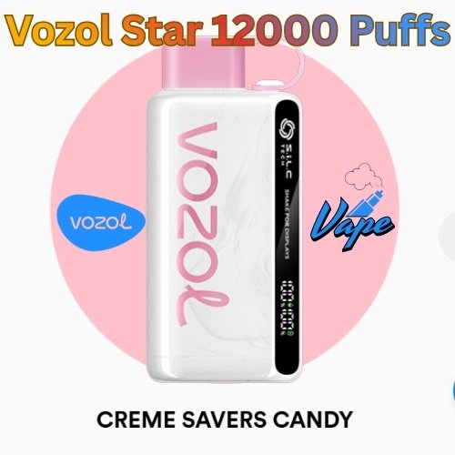 Vozol Star 12000 Puffs Creme Savers Candy