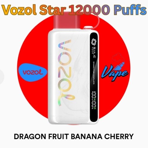 Vozol Star 12000 Puffs Dragon Fruit Banana Cherry