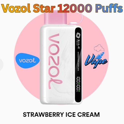 Vozol Star 12000 Puffs Strawberry Ice Cream