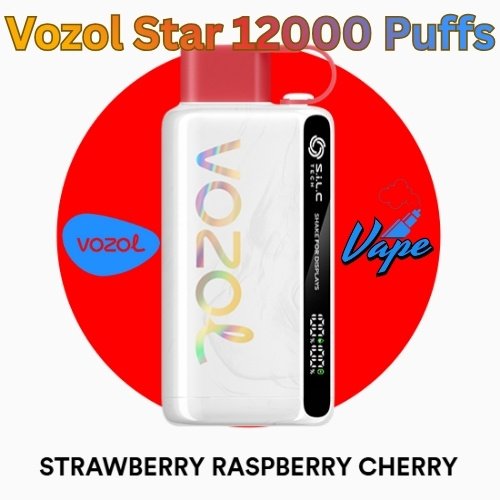 Vozol Star 12000 Puffs Strawberry Raspberry Cherry