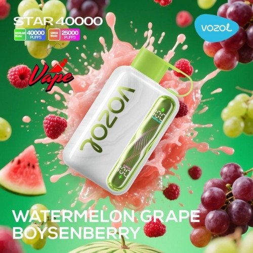 Vozol Star 40000 Puffs Watermelon Grape Boysenberry