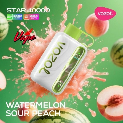 Vozol Star 40000 Puffs Watermelon Sour Peach