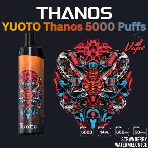 Yuoto Thanos 5000 Puffs Strawberry Watermelon Ice