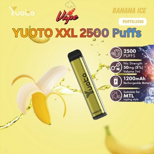 Yyoto XXL 2500 Puffs Banana Ice