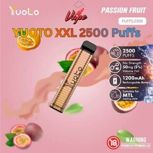 Yyoto XXL 2500 Puffs Passion Fruit