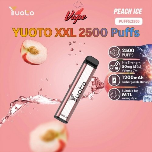Yyoto XXL 2500 Puffs Peach Ice