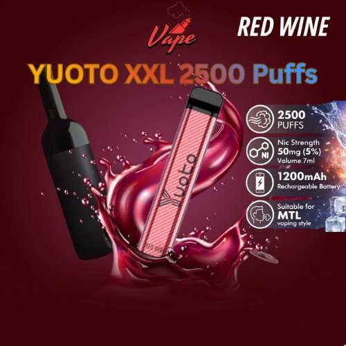 Yyoto XXL 2500 Puffs Red Wine