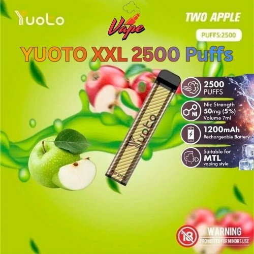 Yyoto XXL 2500 Puffs Two Apple