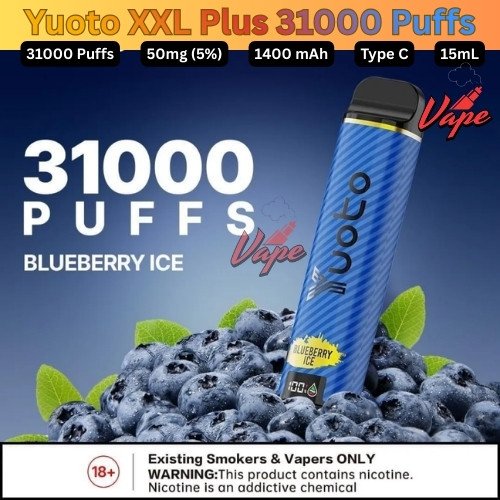 Yuoto XXL Plus 31000 Puffs 50MG Blueberry Ice