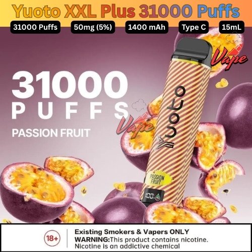 Yuoto XXL Plus 31000 Puffs 50MG Passion Fruit