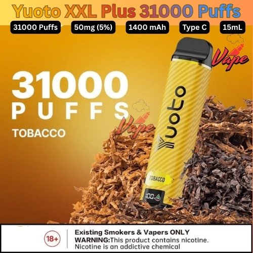 Yuoto XXL Plus 31000 Puffs 50MG Tobacco