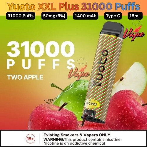 Yuoto XXL Plus 31000 Puffs 50MG Two Apple