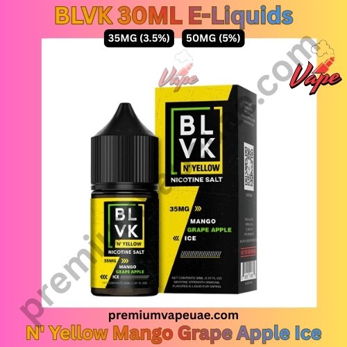 BLVK N' Yellow 30ML E-Liquids Mango Grape Apple Ice 35MG And 50MG