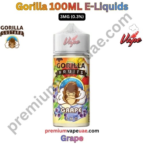 Gorilla Premium 100ML E-Liquids Grape 3MG