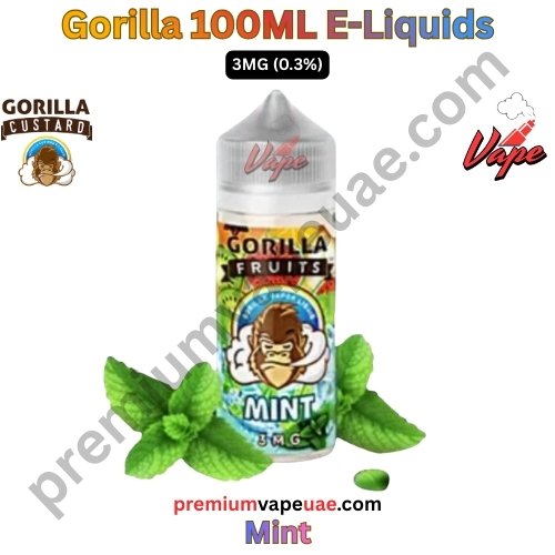 Gorilla Premium 100ML E-Liquids Mint 3MG