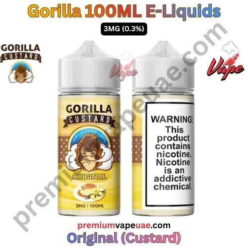 Gorilla Premium 100ML E-Liquids Original (Custard) 3MG
