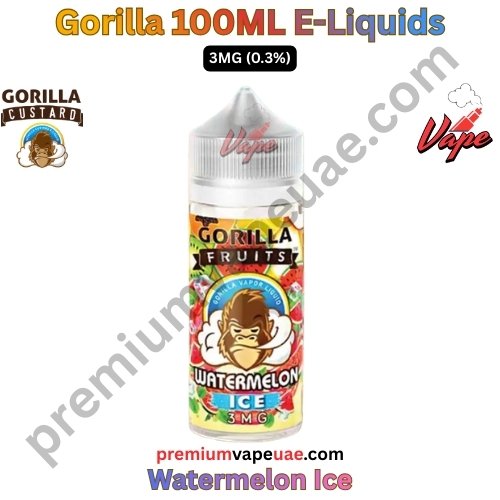 Gorilla Premium 100ML E-Liquids Watermelon Ice 3MG