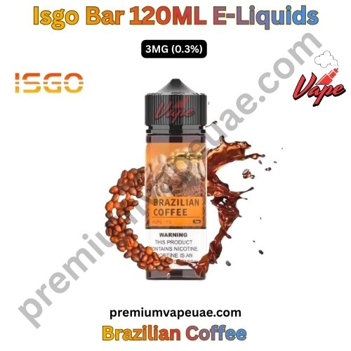 Isgo Bar 120ML E-Liquids Brazilian Coffee 3MG