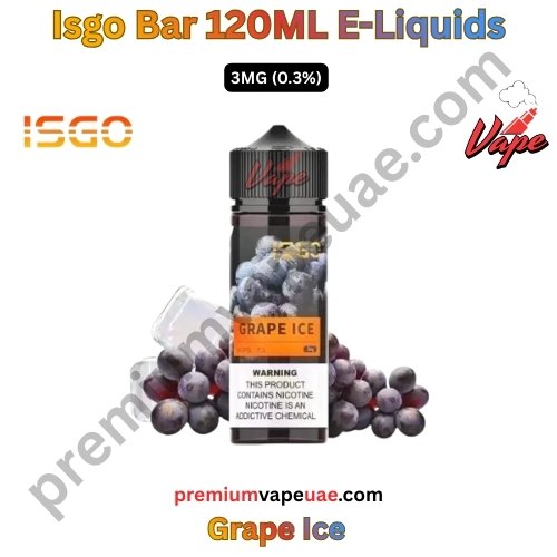 Isgo Bar 120ML E-Liquids Grape Ice 3MG