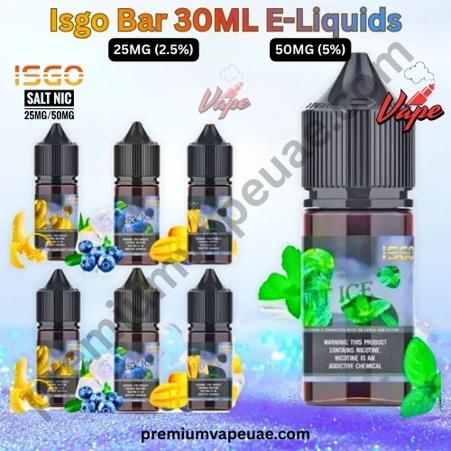 Isgo Bar 30ML E-Liquids All Flavors 25MG And 50MG
