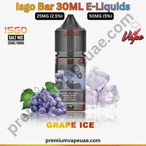 Isgo Bar 30ML E-Liquids Grape Ice 25MG And 50MG