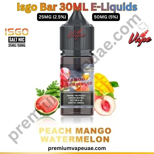 Isgo Bar 30ML E-Liquids Peach Mango Watermelon 25MG And 50MG