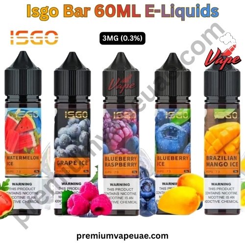 Isgo Bar 60ML E-Liquids All Flavors 3MG
