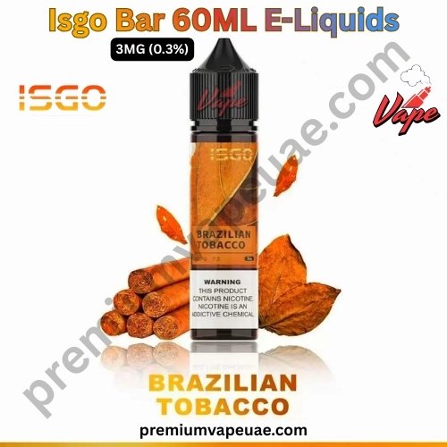 Isgo Bar 60ML E-Liquids Brazilian Tobacco 3MG