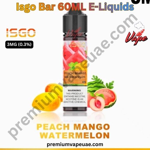 Isgo Bar 60ML E-Liquids Peach Mango Watermelon 3MG
