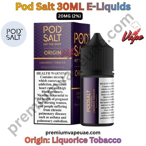 Pod Salt Origin 30ML E-Liquids Liquorice Tobacco 20MG