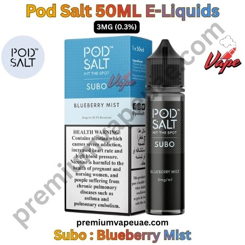 Pod Salt Subo 50ML E-Liquids Blueberry Mist 3MG