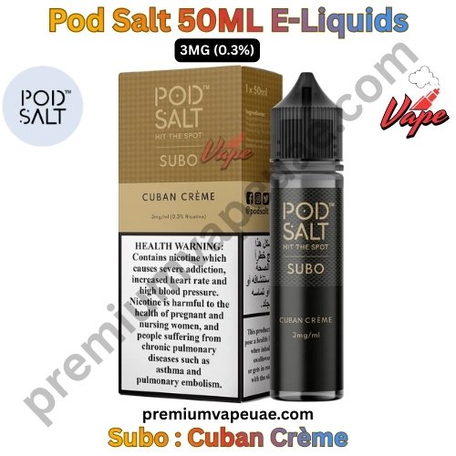 Pod Salt Subo 50ML E-Liquids Cuban Crème 3MG