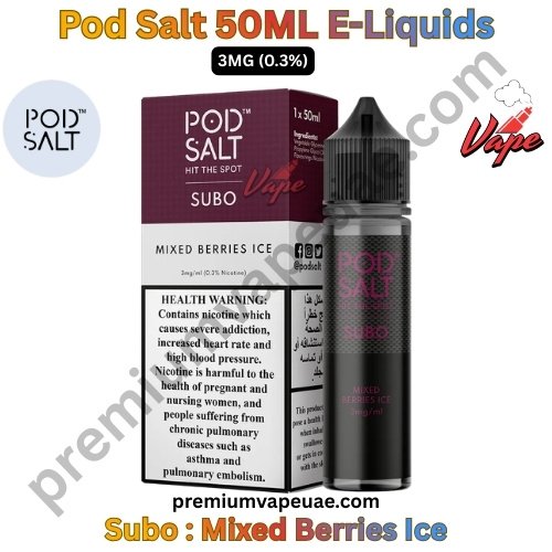 Pod Salt Subo 50ML E-Liquids Mixed Berries Ice 3MG
