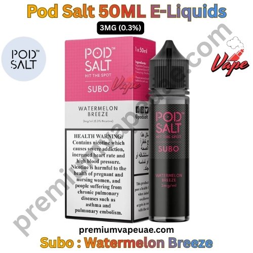 Pod Salt Subo 50ML E-Liquids Watermelon Breeze 3MG