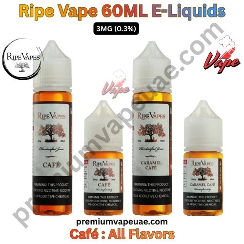 Ripe Vape Café 60ML E-Liquids All Flavors 3MG