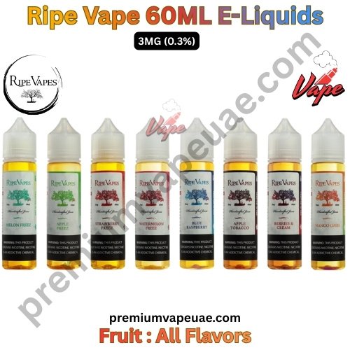 Ripe Vape Fruit 60ML E-Liquids All Flavors 3MG