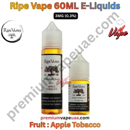 Ripe Vape Fruit 60ML E-Liquids Apple Tobacco 3MG
