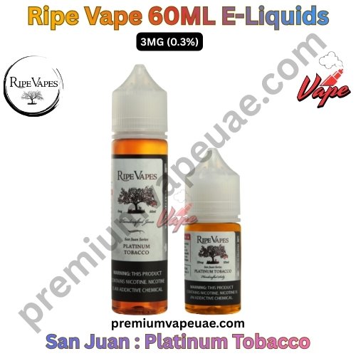Ripe Vape San Juan 60ML E-Liquids Platinum Tobacco 3MG