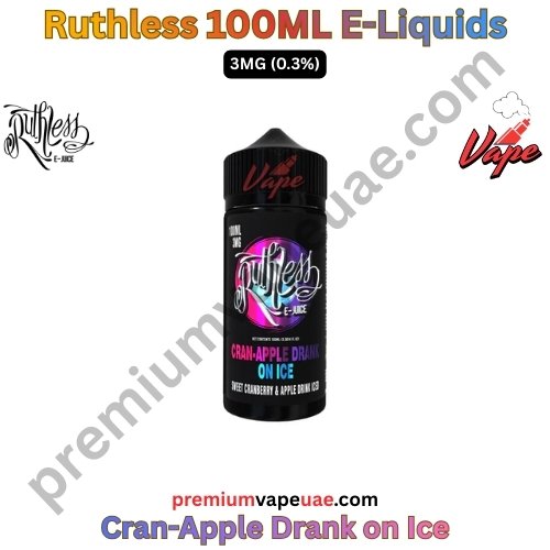 Ruthless 100ML E-Liquids Cran-Apple Drank on Ice 3MG