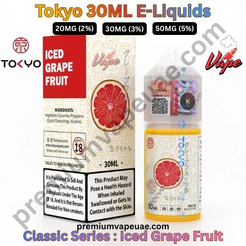 Tokyo Classic Series 30ML E-Liquids Iced Grape Fruit 20MG 30MG And 50MG