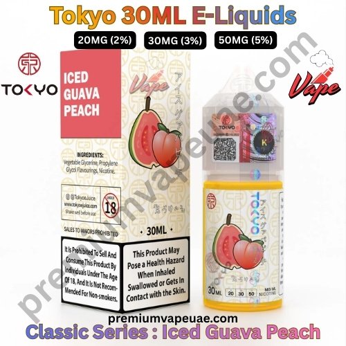Tokyo Classic Series 30ML E-Liquids Iced Guava Peach 20MG 30MG And 50MG