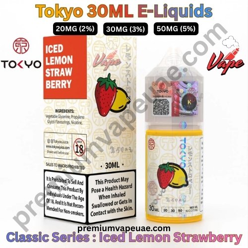 Tokyo Classic Series 30ML E-Liquids Iced Lemon Strawberry 20MG 30MG And 50MG