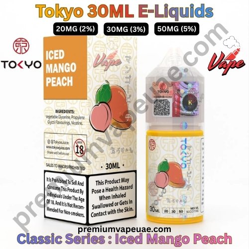 Tokyo Classic Series 30ML E-Liquids Iced Mango Peach 20MG 30MG And 50MG