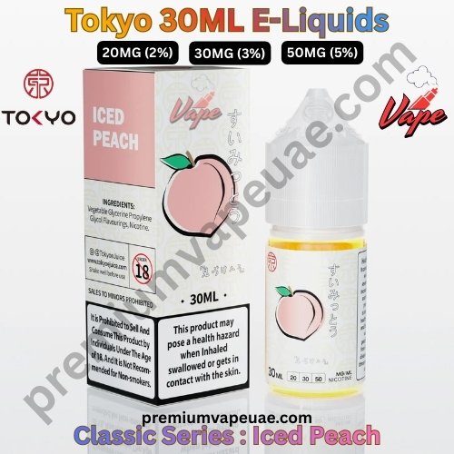 Tokyo Classic Series 30ML E-Liquids Iced Peach 20MG 30MG And 50MG