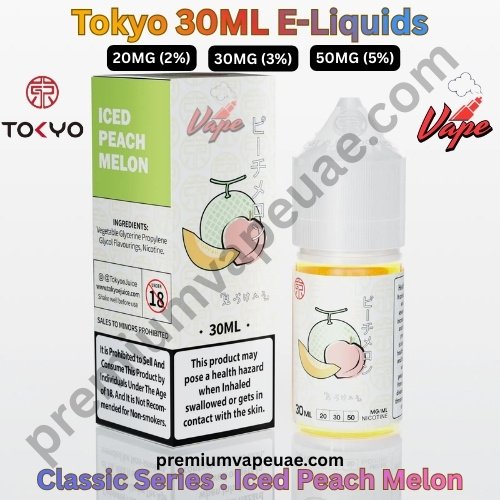 Tokyo Classic Series 30ML E-Liquids Iced Peach Melon 20MG 30MG And 50MG