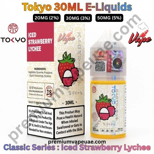 Tokyo Classic Series 30ML E-Liquids Iced Strawberry Lychee 20MG 30MG And 50MG