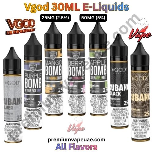 Vgod 30ML E-Liquids All Flavors 25MG and 50MG