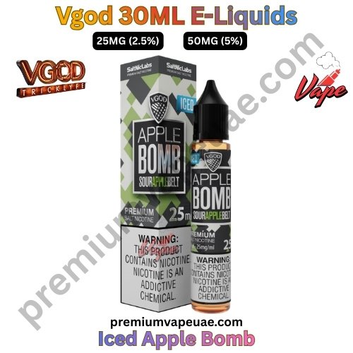 Vgod 30ML E-Liquids Iced Apple Bomb 25MG and 50MG