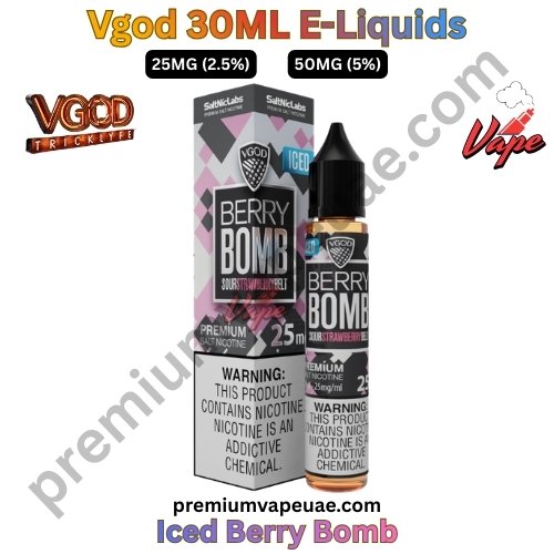 Vgod 30ML E-Liquids Iced Berry Bomb 25MG and 50MG
